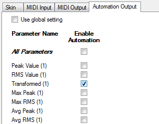 Step 04 - Enable automation output for the transformed envelope